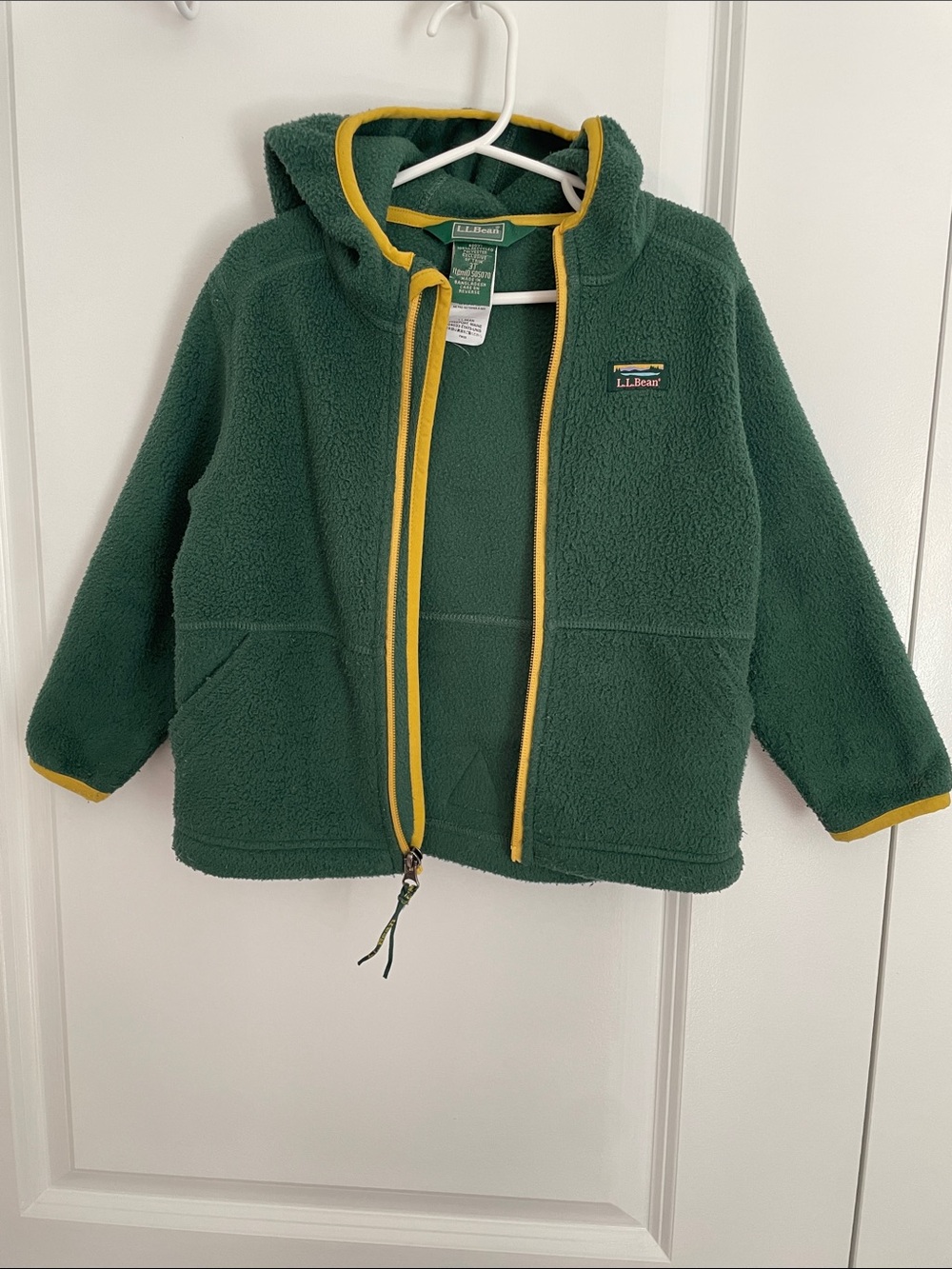 L.L. Bean toddler green fleece jacket